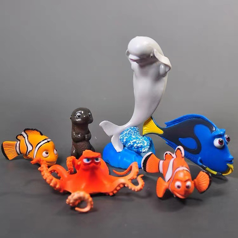 Aquarium Fish Dolphin - 귀여운 6 PC 인형 동상 물고기