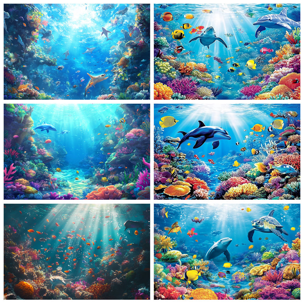 Aquarium Fish Dolphin - 수중 세계 배경 사진 물고기 돌고래