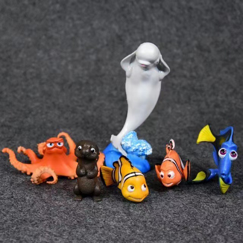 귀여운 6 PC 인형 동상 물고기 조경의 세계 Squi - Aquarium Fish Dolphin 리뷰 및 가격