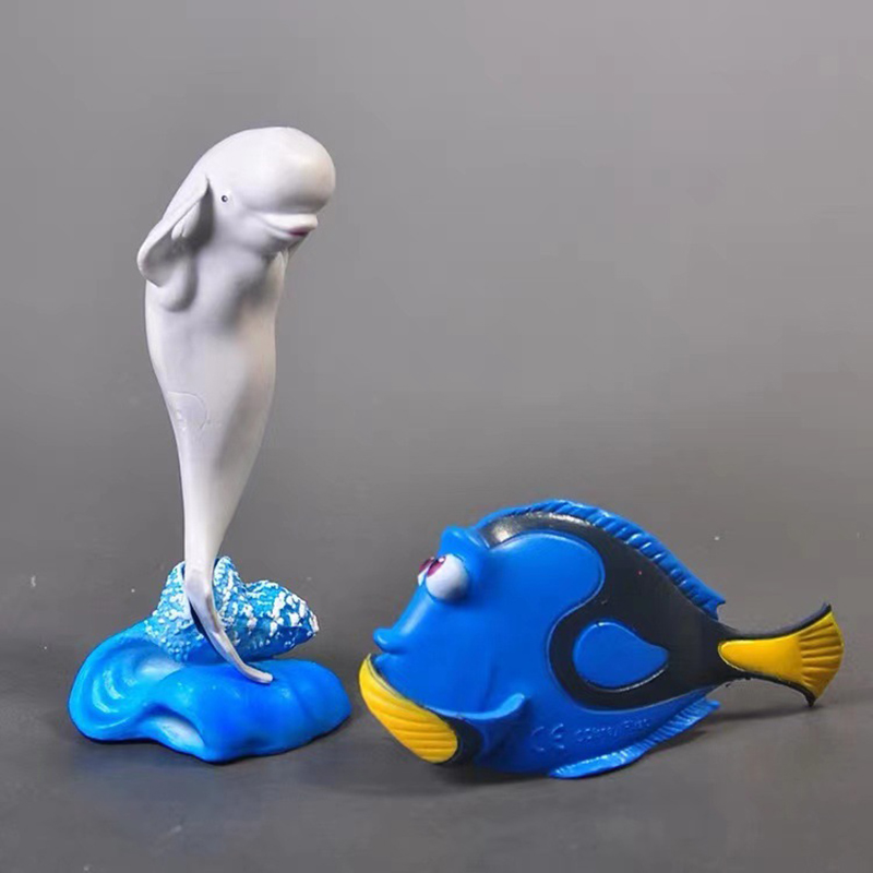 귀여운 6 PC 인형 동상 물고기 조경의 세계 Squi - Aquarium Fish Dolphin 리뷰 및 가격