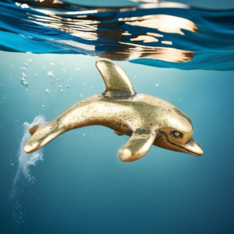 핫 세일 황동 돌고래 장식품 빈티지 수제 제작 빈티지  - Aquarium Fish Dolphin 리뷰 및 가격