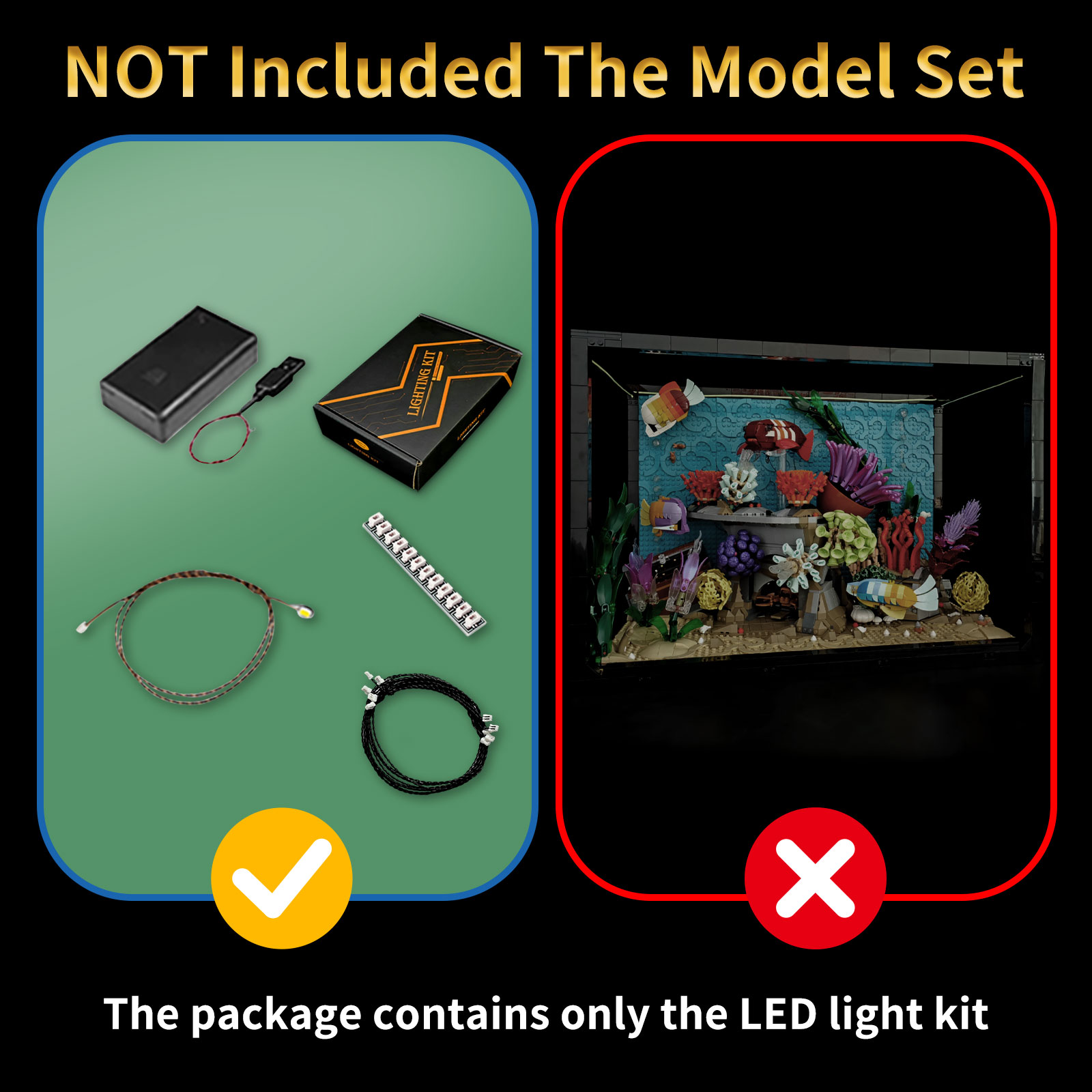 레고 10366 열대 수족관과 호환되는 LYBMTWF  - Aquarium Fish Light 리뷰 및 가격