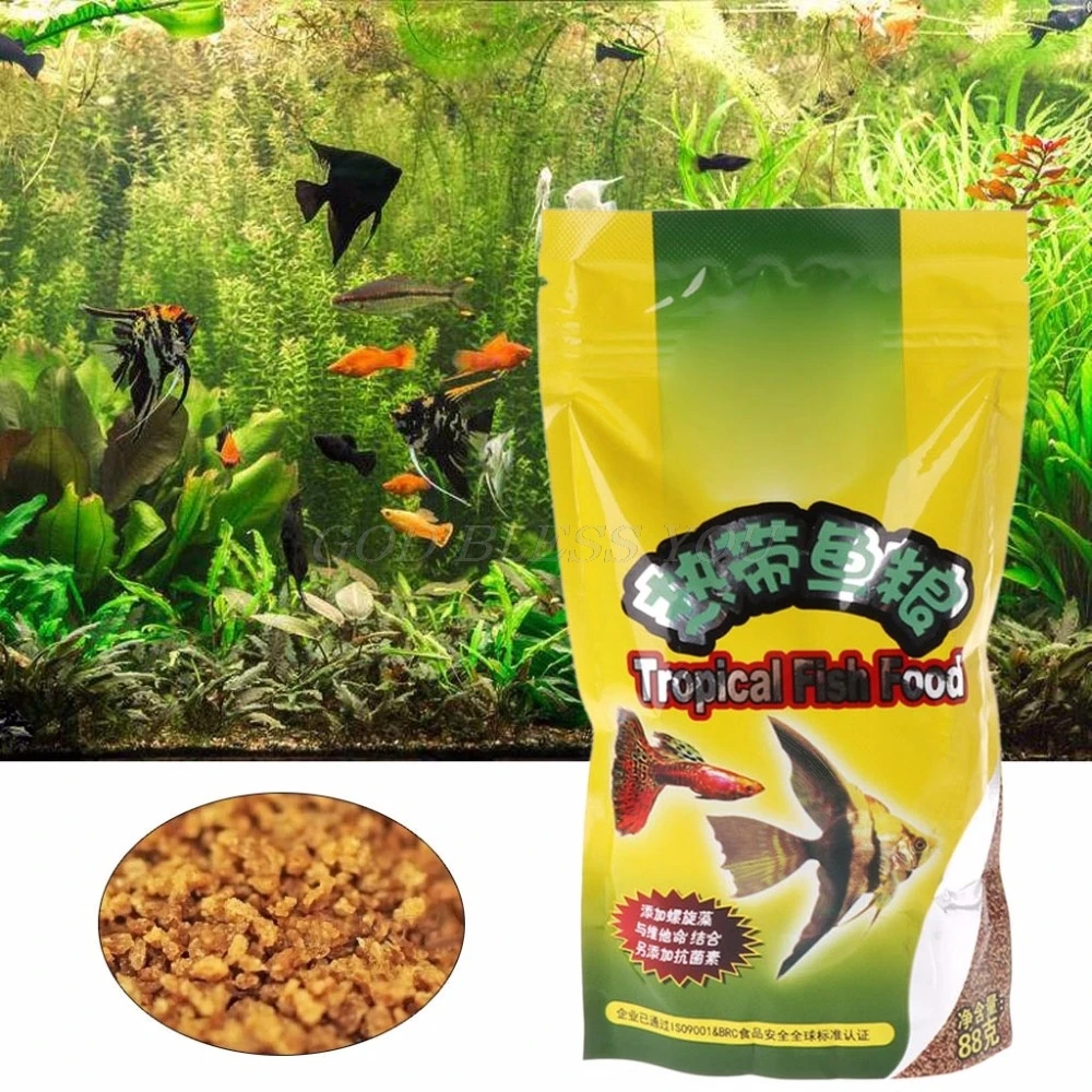 수족관 탱크 열대 물고기 음식 작은 물고기 사료 곡물  - Fish Food Flake 리뷰 및 가격