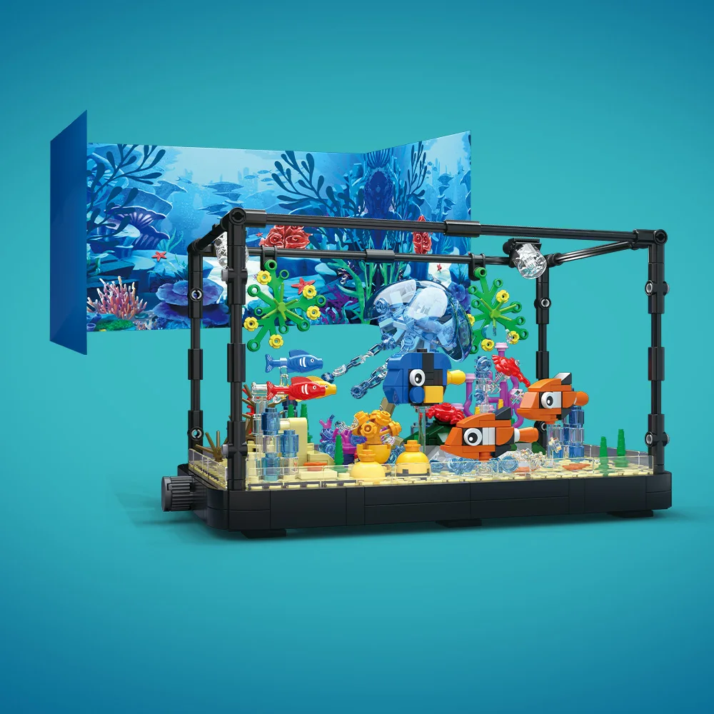 조명이 포함된 어항 빌딩 블록 세트, 수족관, 해양 거 - Aquarium Fish Light 리뷰 및 가격