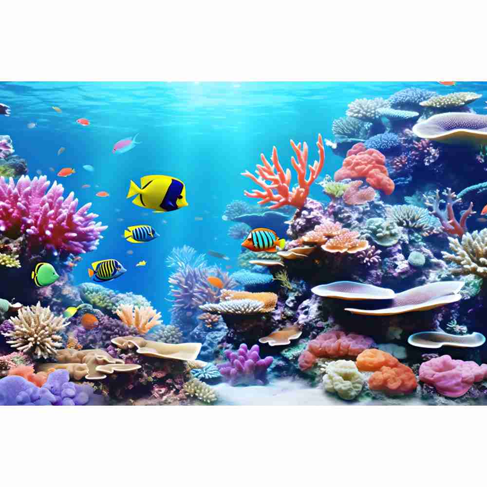 수중 바다 세계 사진 배경 물고기 햇빛 해저 산호 돌고 - Aquarium Fish Dolphin 리뷰 및 가격