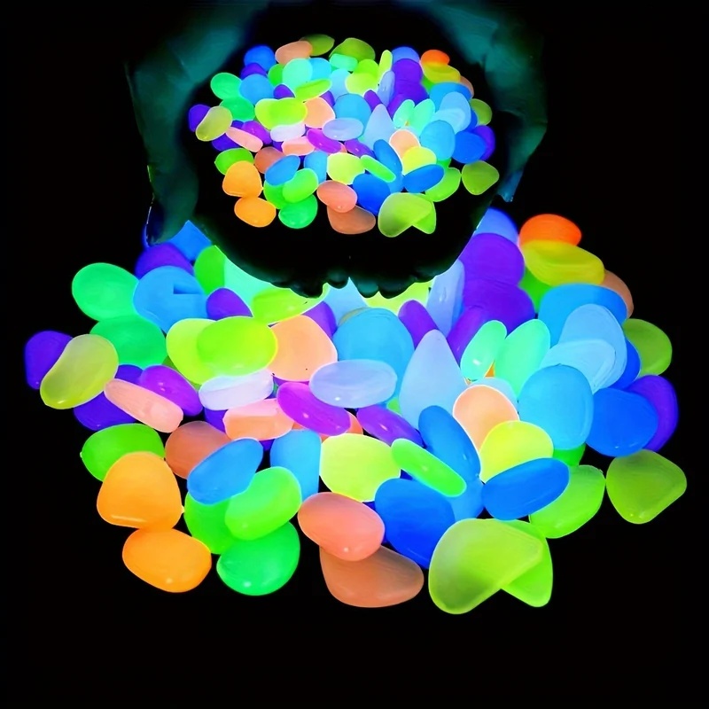 50-200pcs 어둠 속에서 빛나는 조약돌 빛나는 미 - Aquarium Fish Small 리뷰 및 가격